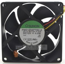 SUNON PMD1208PTB2-A 8025 DC12V 4.0W 8CM 3-Wire Case Cooling Fan