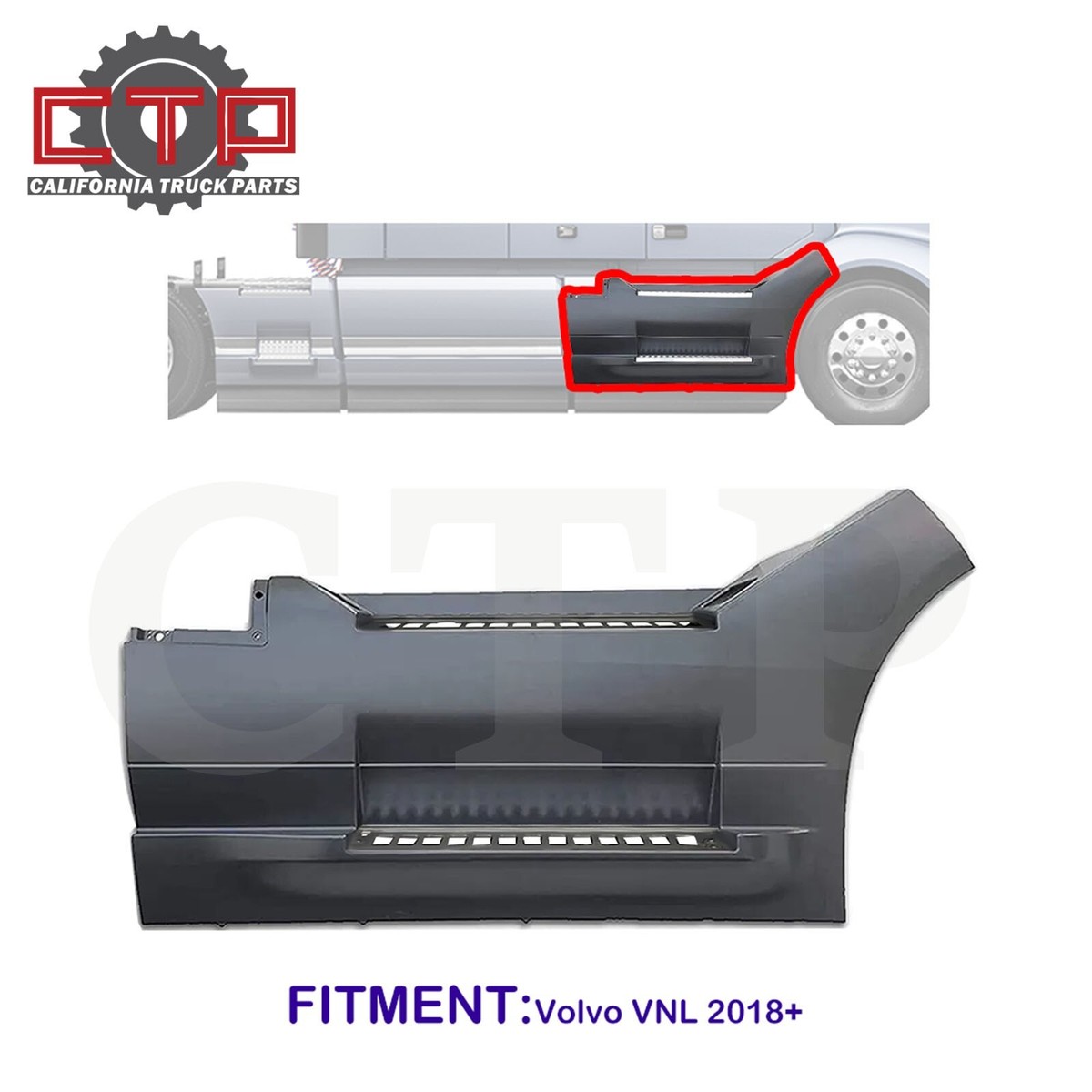 Front Step Fairing Skirt Panel for Volvo VNL 2018-2024 Passenger