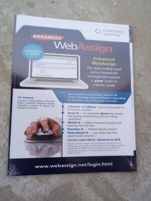 Enhanced WebAssign Homework and eBook LOE Printed Access Card for Multi Term...