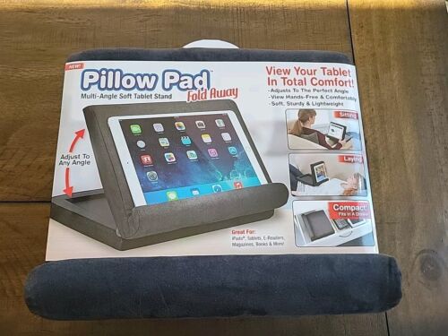 Pillow Pad Multi Angle Soft Tablet Stand Fold Away, Built in Storage Compartment