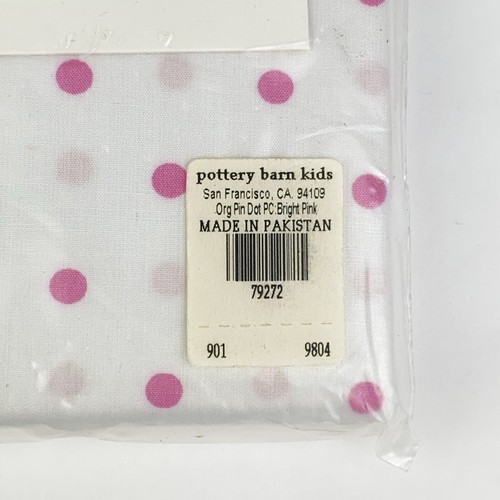 Pottery Barn PB Kids Bio hellrosa Nadelstich Standard Kissenbezug Neu in Verpackung - Bild 3 von 5