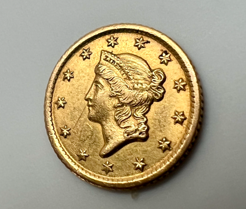 1853O Liberty Gold Dollar G1. Rare New Orleans Coin Pre CivilWar
