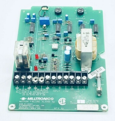 MILLTRONICS 24751173 CIRCUIT BOARD FOR MOTION FALIURE ALARM-4 