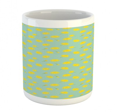 Floral Ceramic Coffee Mug Cup for Water Tea Drinks, 11 oz