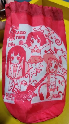 K-On Ho-Kago Tea Time Japan Anime Cinch Pouch Pink Drawstring Bag 7''x3''