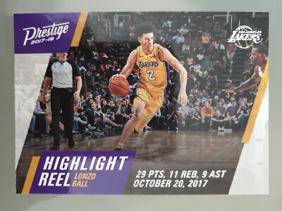 2017-18 Panini Prestige Highlight Reel Lonzo Ball Rookie #3 LA Lakers NBA Lesen!