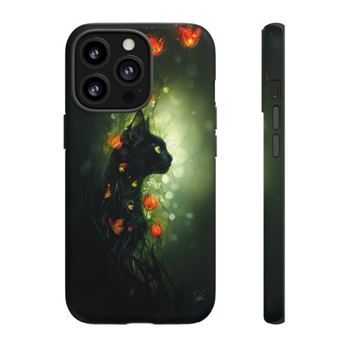 Cat Green Forest Flower Vines Phone Case for iPhone, Samsung Galaxy, Pixel - 第 62/175 張圖片