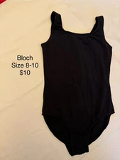 Bloch Dance Ballet Leotard Kids Size 8-10 Black