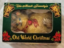 2001 Merck Family's Himalayan Kitty Gold Ornament Old World Christmas NEW in Box