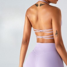 New sports underwear women running shockproof gathered yoga tops