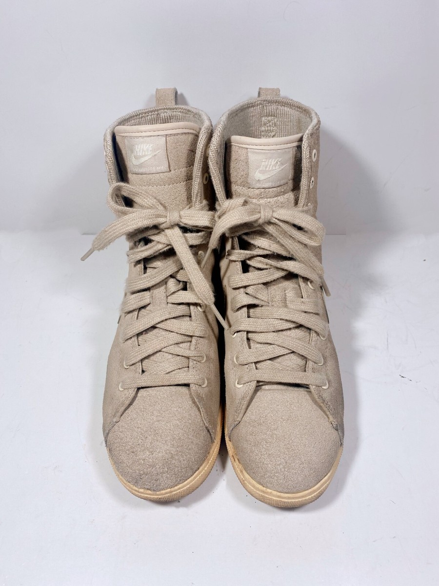 beige suede nike high tops