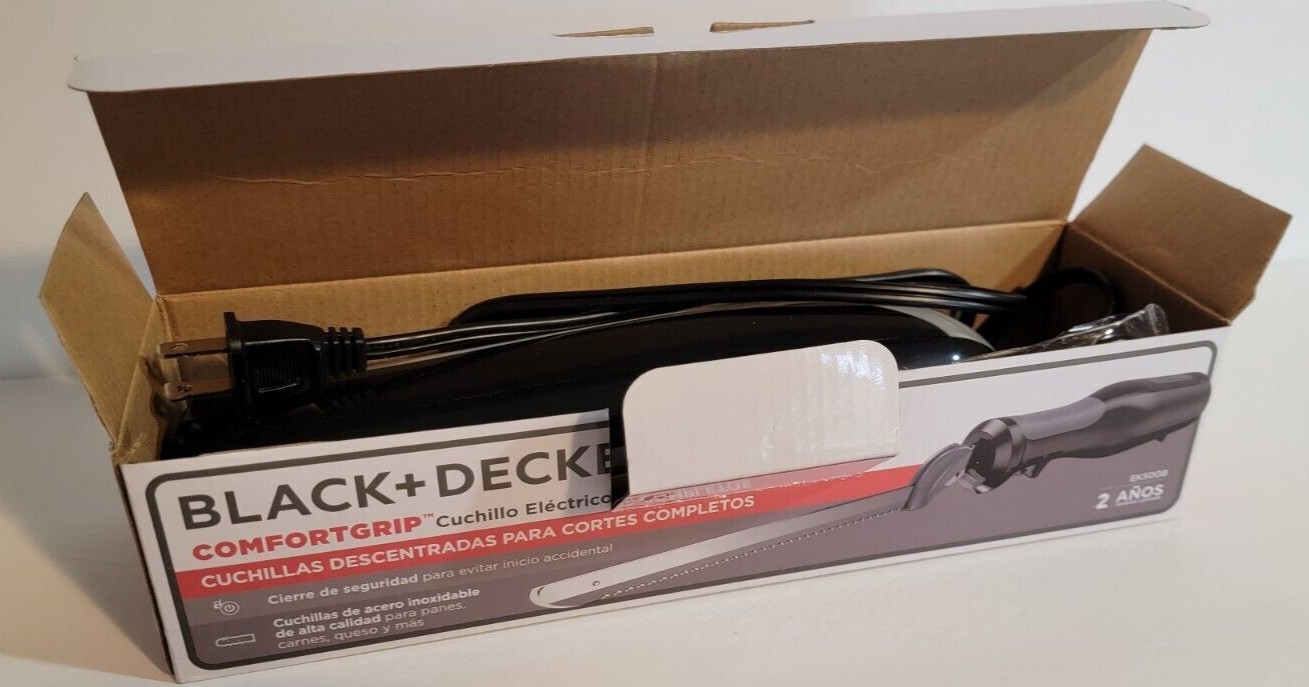 BLACK+DECKER Comfort Grip EK500B 9” Electric Knife Black 70W eBay