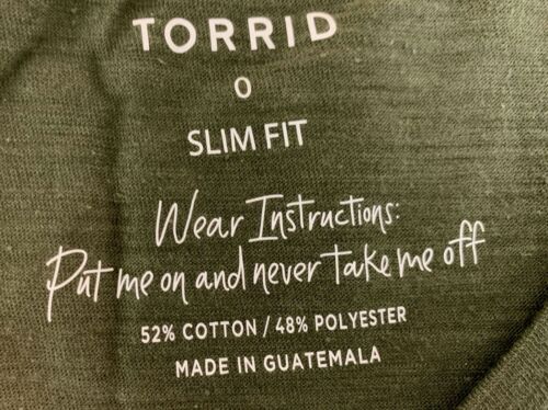 T-shirt TORRID (00X) Mystic Roses tarocchi maglia collo alto verde oliva NUOVA - Foto 5 di 8