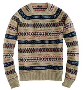 j crew fair isle sweater mens