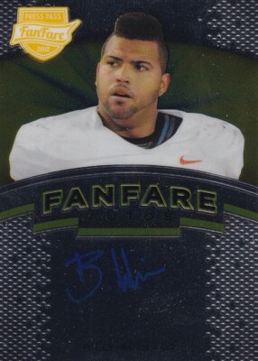 PRESSEAUSWEIS 2012 FANFARE BILLY WINN #FF-BW2 GOLD AUTOGRAMMKARTE