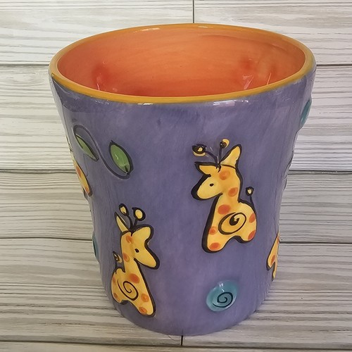 Los Angeles Zoo Vintage Purple Orange Giraffe Souvenir Mug Cup Collectible - Picture 5 of 10