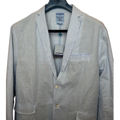 New Les Canebiers Men's Summer Striped Blazer Jacket Size XXL Resort Wear - Picture 9 of 13