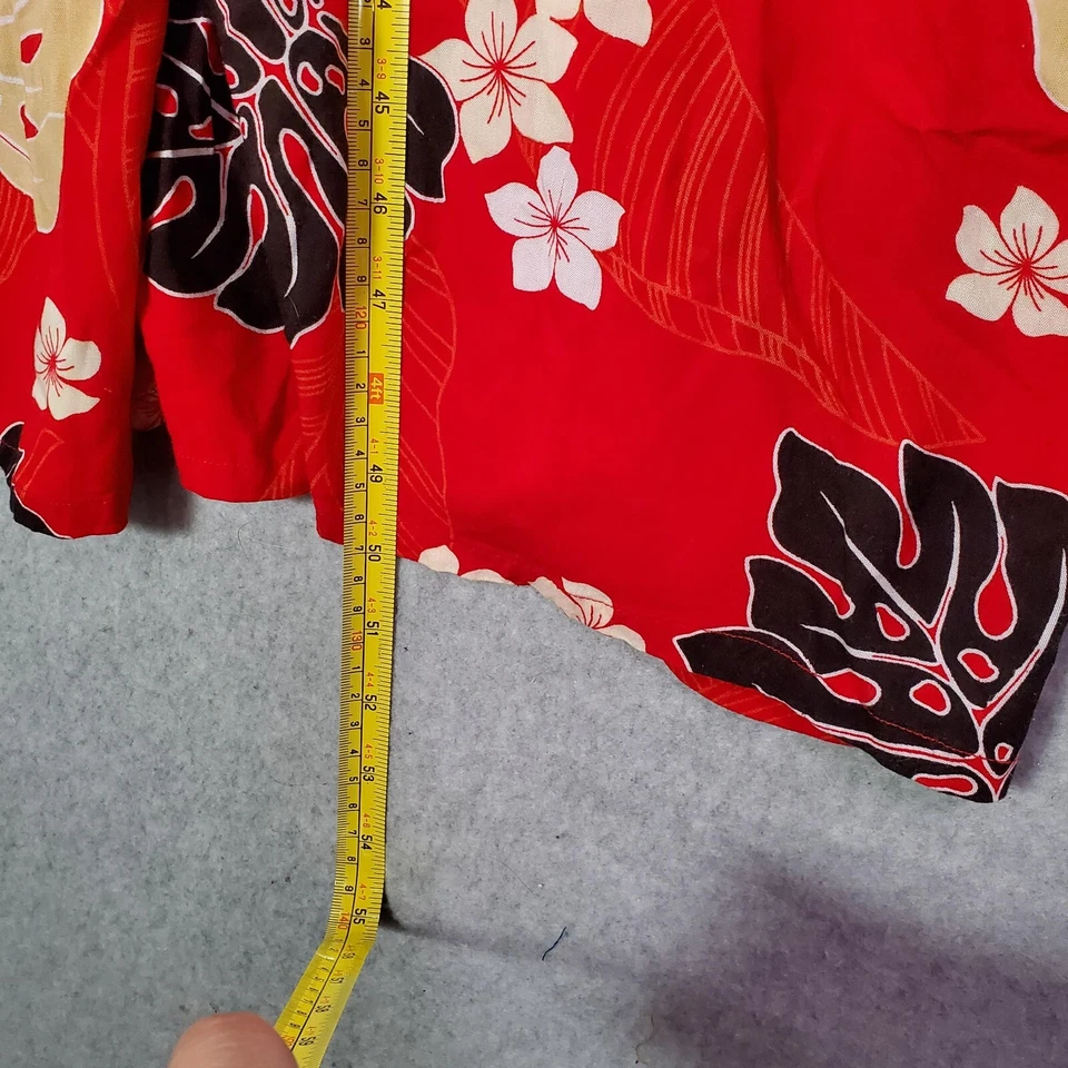 Vestido DE COLECCIÓN Hilo Hatties Mujer Grande Rojo Floral Maxi Tanque Cuello Redondo Años 90 Foto 3 de 4