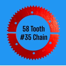 58 Tooth For #35 Chain Split Sprocket Racing Go-Kart Fun Cart Mini Bike Gear RLV