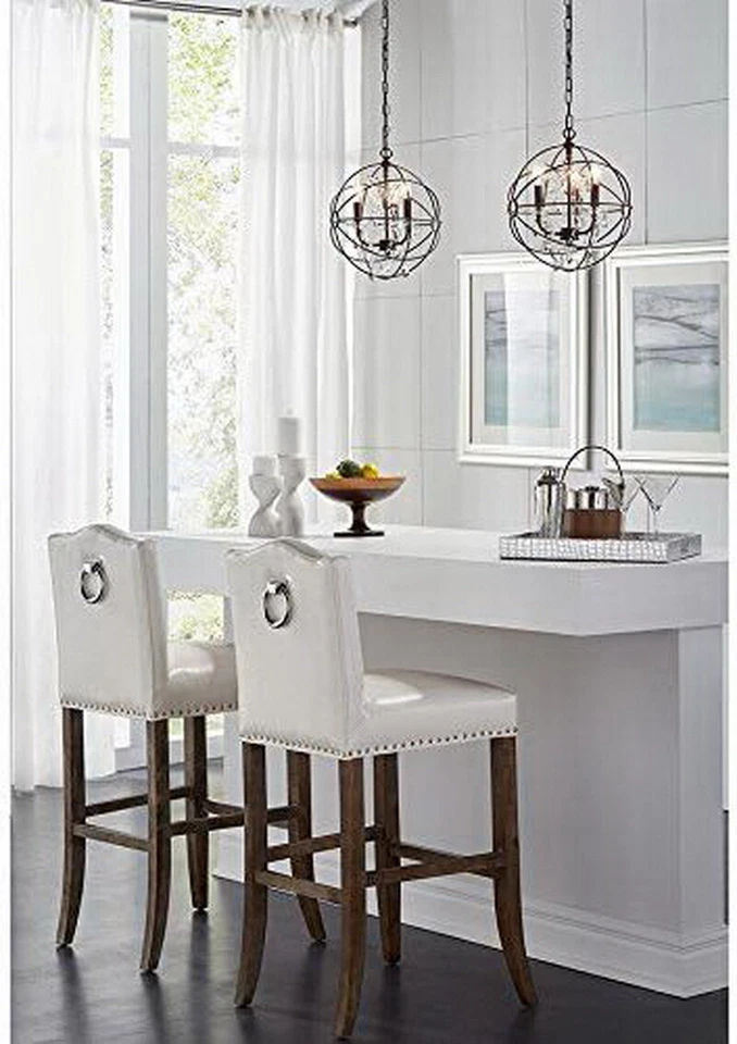 Coffee Copper Highlights Crystal Clear Glass Orb Pendant/Chandelier $252 - Image 4 of 4