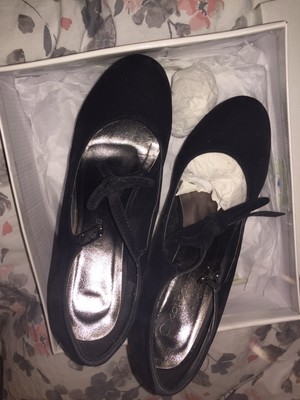 Koi Couture Platform Wedge Shoes Bow Suede Size 6 Mary Jane Quiz Excellent Ebay