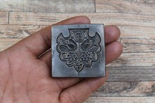 Cast Iron Silversmith jewelry Making Metal Impression Floral Design Die Mold
