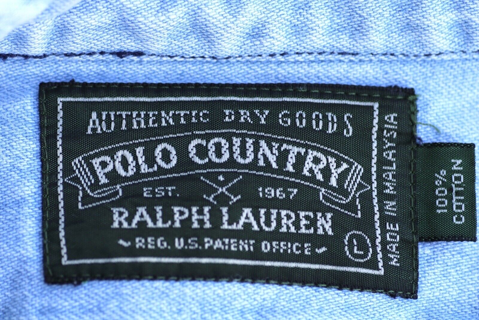 Vintage Ralph Lauren Polo Country Mens Denim Shirt LG | eBay