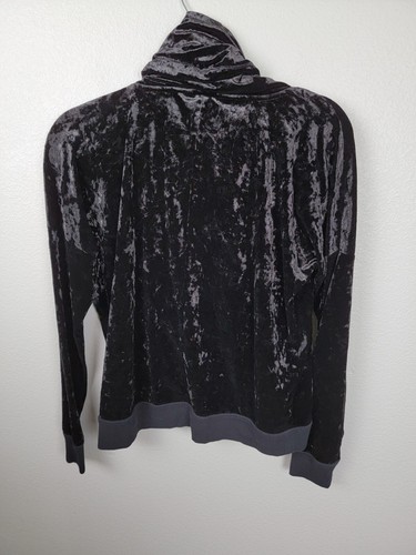 Betsey Johnson Whimsey Goth Crushed Velvet Cowl Pullover Womens Sz M *IMPERFECT* - Picture 3 of 8