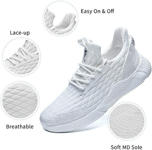 Men's Running Shoes Air Knit Mesh Breathable Sport. Shoes.Shock Cushioning - Picture 150 of 258