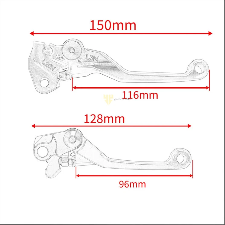 CNC 3D Pivot Brake Clutch Levers for Yamaha WR200 WR250F/R/X/Z WR426F WR450 Foto 2 de 4
