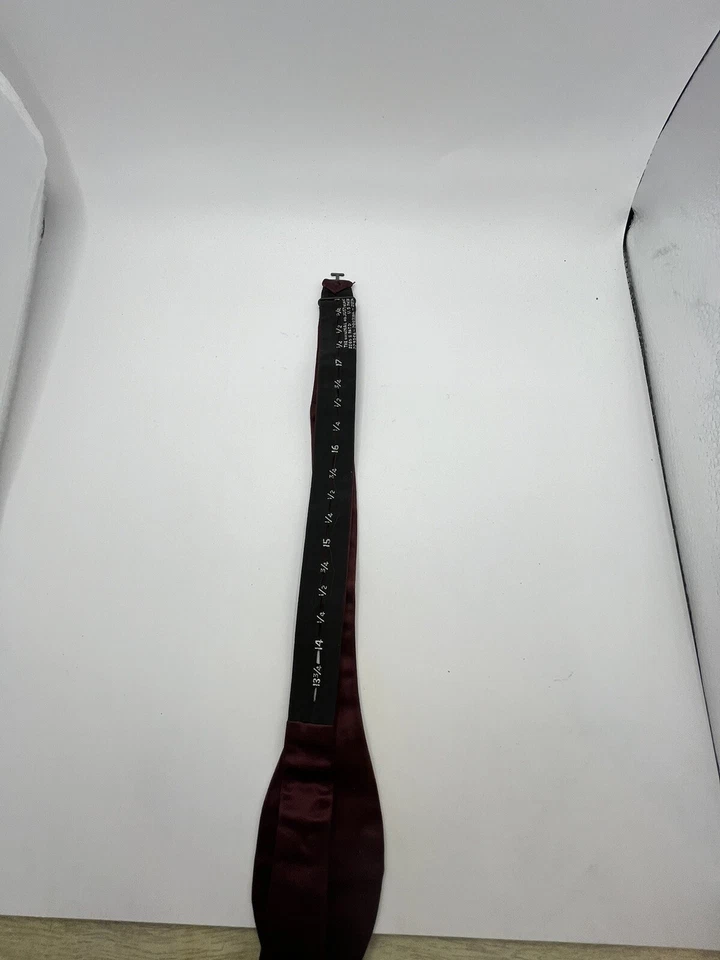 Men's Suit Men’s Bow Tie With Cummerbund Maroon Faux Silk Nice - Image 3 of 4