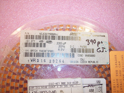 QTY (50) 220uf 6.3V 20% ''E'' CASE SMD NIOBIUM OXIDE CAPACITORS NOJE227M006RWJ AVX