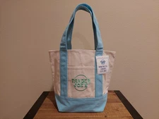 Trader Joe’s Pastel Blue Mini Canvas Tote Bags 2025 Limited Edition NWT