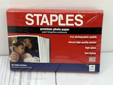 Staples  Premium Glossy Photo Paper, 4" x 6", 100 Sheets/Pack 33340