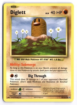 Diglett - EVO #55/108 XY - Evolutions Common Regular LP