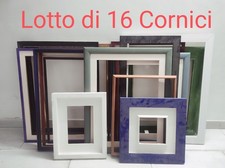 Lotto di 16 cornici in legno vecchie grandi vintage per quadri aste e fai da te