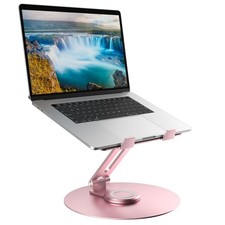 Swivel Laptop Stand for Desk Adjustable Height Aluminum Computer with