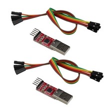 VKLSVAN 2PCS Mini USB 2.0 to TTL Converter Serial Module Adapter Red, Black