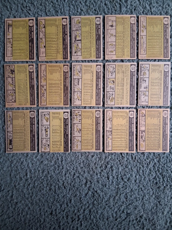 Lote de juego de inicio de béisbol Topps 1961 (40/587) con estrellas, patio, carreras de carreras, ¡número alto! Foto 2 de 4