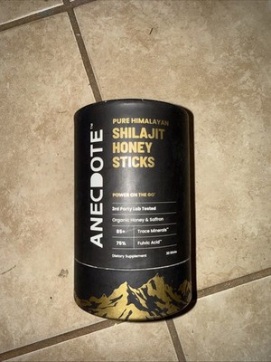 ANECDOTE Himalayan Shilajit Honey Sticks with Organic 30 Count Saffron Fulvic Ac