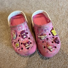 SANRIO Hello Kitty and Friends Pink Crocs Size Juniors 2 Pink Casual Jibbitz