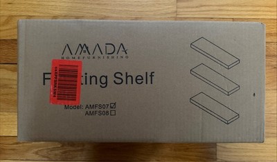 AMADA HOMEFURNISHING Floating Shelves Wall Black Color Brand New Boxed 3pk