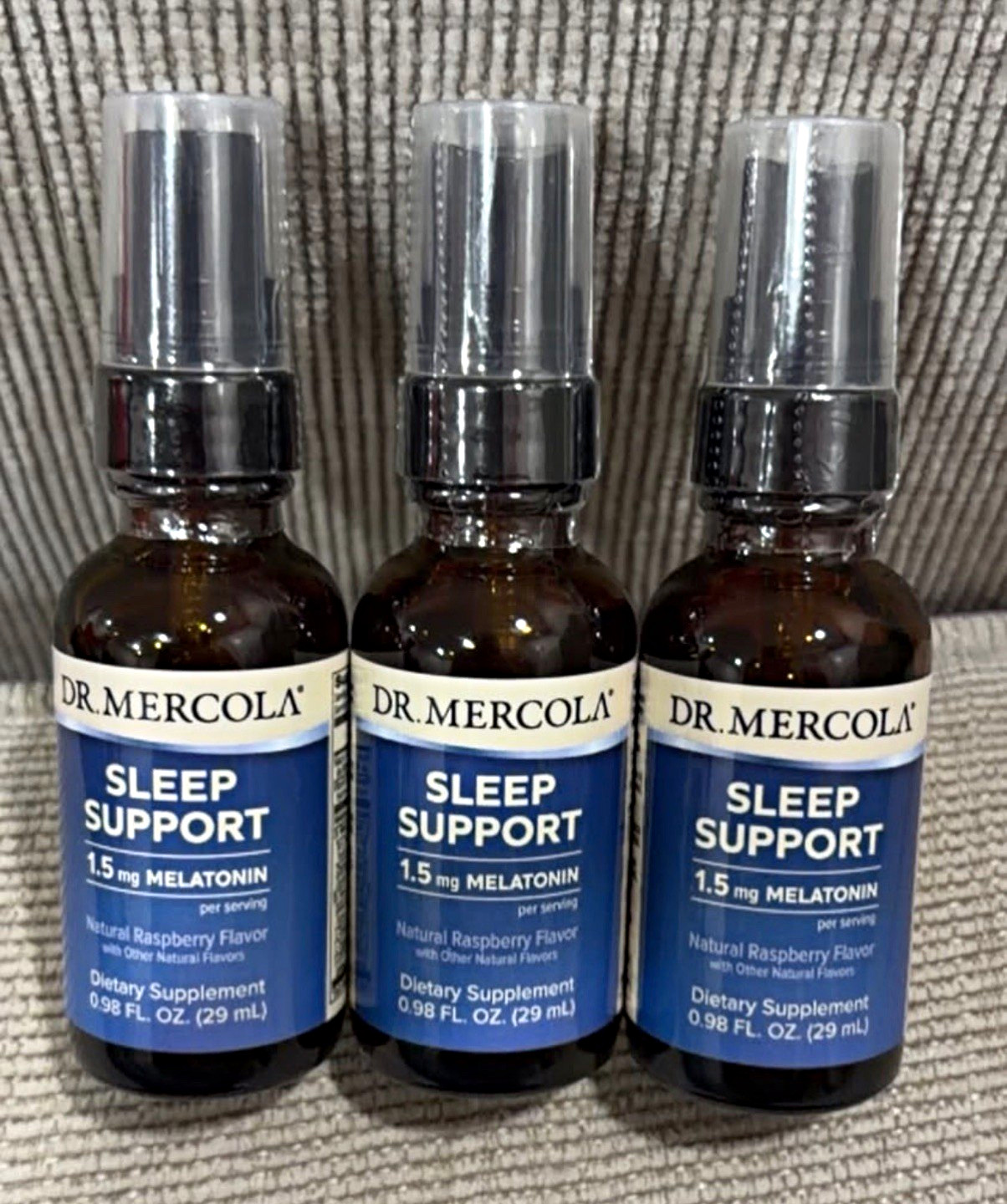 Dr. Mercola Sleep Support Melatonin 1.5mg Oral Spray 0.98 fl oz Lot of 3