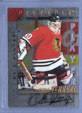 1997-98 Pinnacle Hockey * Be a Player ~ DIE-CUT * Chris Terreri *Signed Card #30