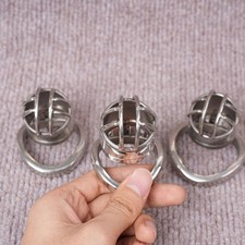 Edelstahl Penisk&auml;fig 3 Gr&ouml;&szlig;e Keuschheitsk&auml;fig Chastity Cage F&uuml;r M&auml;nner DE