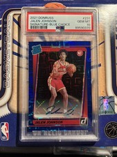 Jalen Johnson 2021 Donruss Rated Rookie - Blue Choice /49 Auto Signature PSA 10