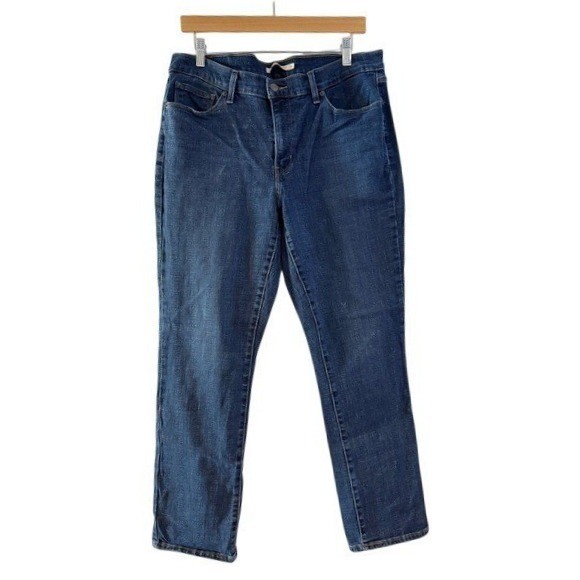Levis Classic Straight Leg Jeans Womens 14M W32 L30 Medium Wash Blue