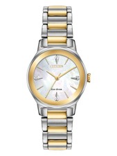 Citizen EM0734-56D Diamond Mother of Pearl Dial Ladies Two-tone Watch MSRP 395