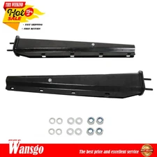 2-1/2" Bolt Spacing 30" Black Mud Flap Hanger Set Spring Loaded Straight