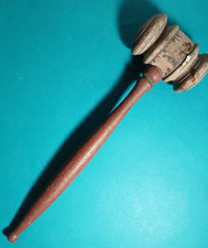 Antique Vintage Wood Gavel Hand Crafted Judge Court Auctioneer Mallet Hammer